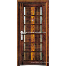 Puerta blindada de madera de acero a prueba de sonido, con marco de puerta antirrobo, puertas blindadas personalizadas